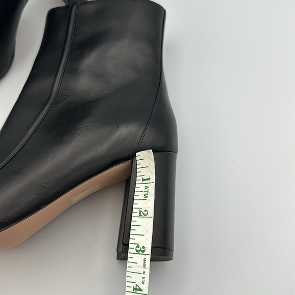 Square-toed ankle boots in Italian leather Sz8.5 - Picture 10 of 11